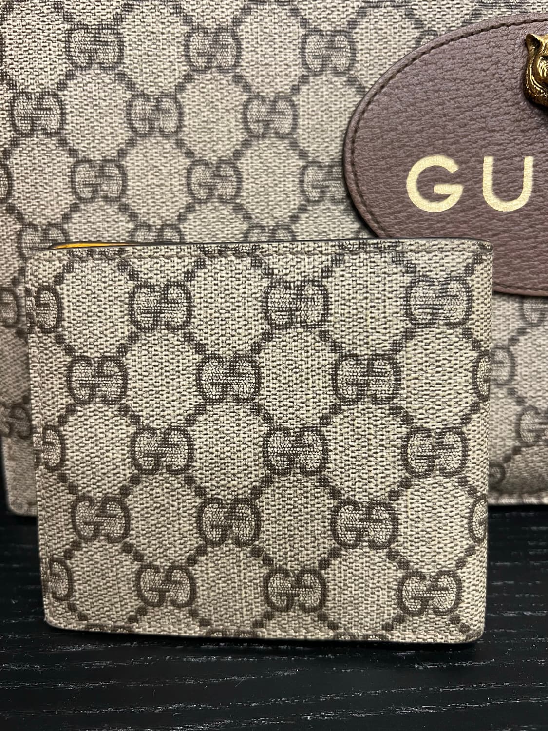 구찌 네오 빈티지 GG 수프림 클러치 및 지갑 세트 상품이미지4