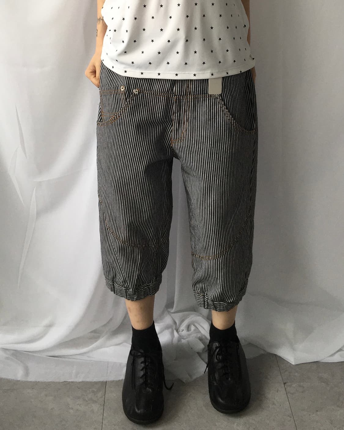 Stripe pattern balloon fit pants 상품이미지6