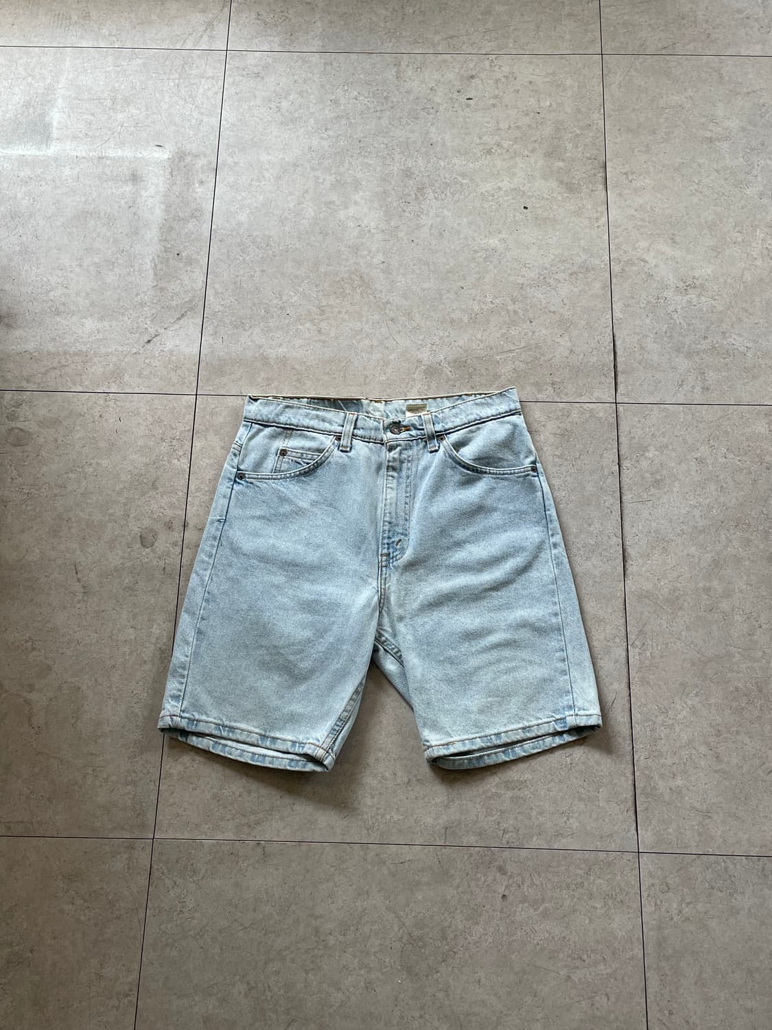 리바이스 505 연청 데님 반바지(오렌지탭) 상품이미지6