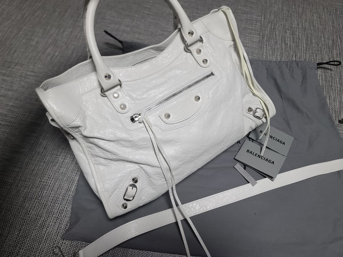 발렌시아가 르시티백 미디엄 화이트 (모터백 시티백) 상품이미지2