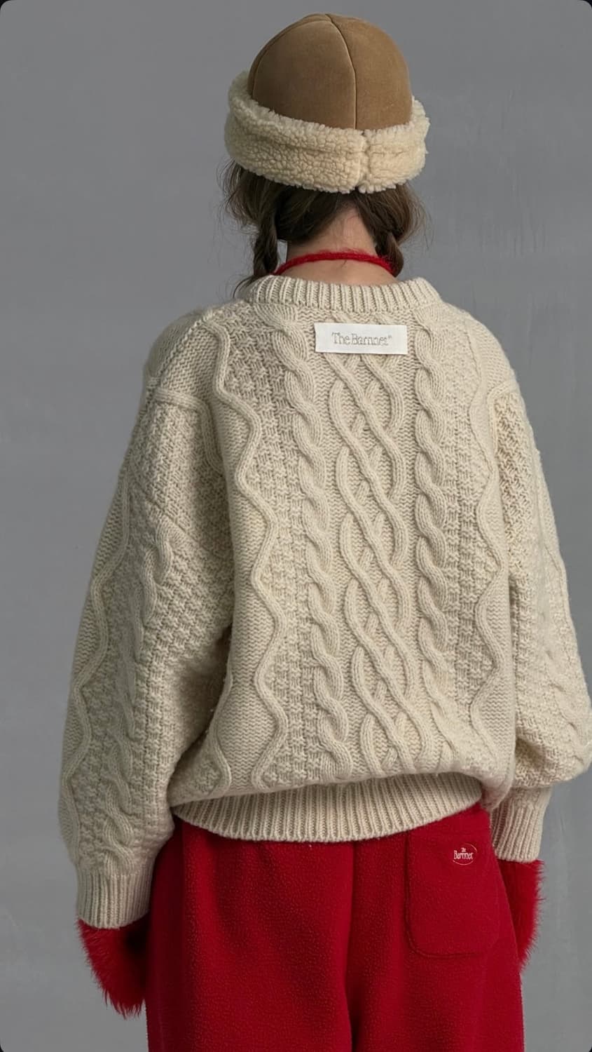 더바넷 Lattice Pastry Cable Knit Sweater  상품이미지2