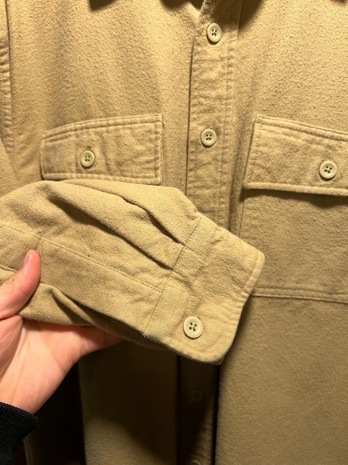 [M]L.L.Bean USA 엘엘빈 베이지 샤모아 셔츠 상품이미지4