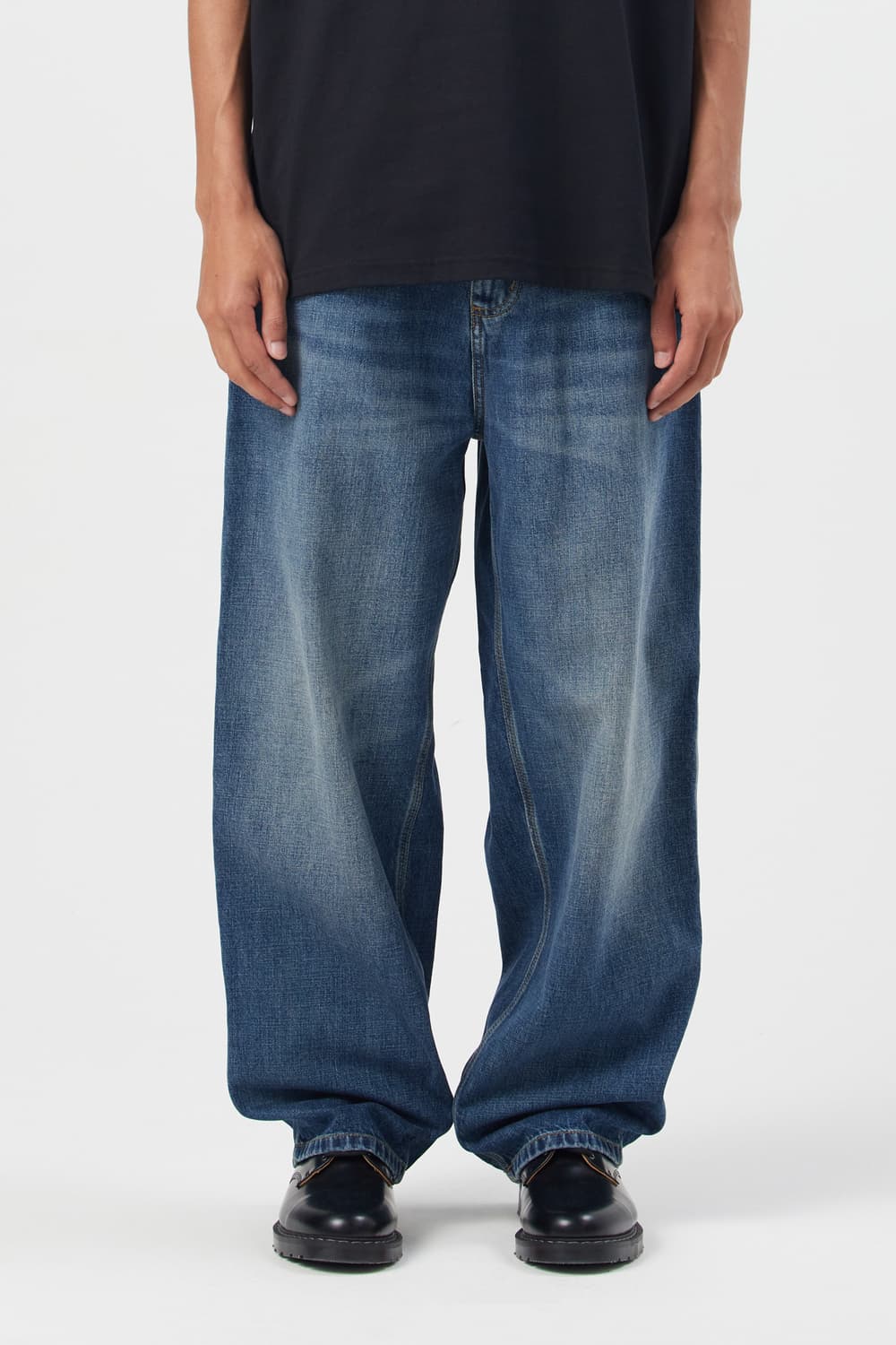 [XL] 칼하트 윕 싱글 니 팬츠 블루 다크 유즈드 워시 상품이미지1