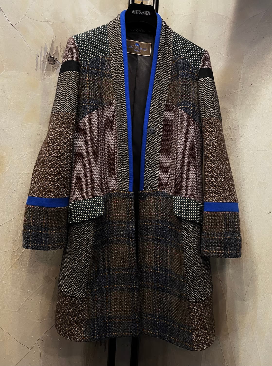 에트로  멀티 헤링본 롱코트  상품이미지1