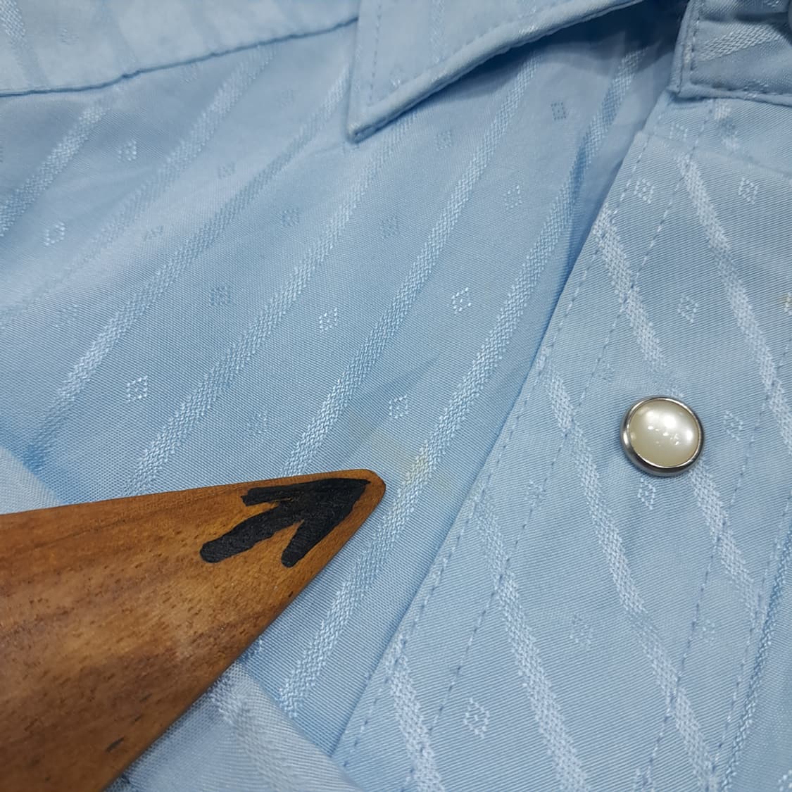 CL923 S 랭글러 90s 스트라이프 스카이블루 웨스턴 셔츠 남방 상품이미지5