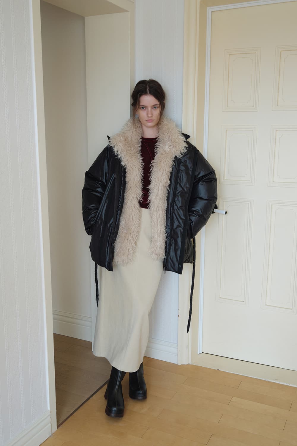 오버듀플레어 FUR HIGH NECK GOOSE DOWN JUMPER 상품이미지1