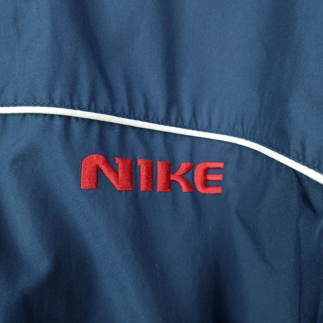 [나이키] 빅로고 후드 롱 바람막이 코트 돕바 네이비 M19736 상품이미지6