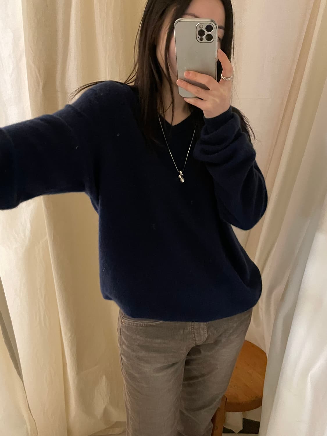 vintage two ply cashmere v-neck knit 상품이미지10