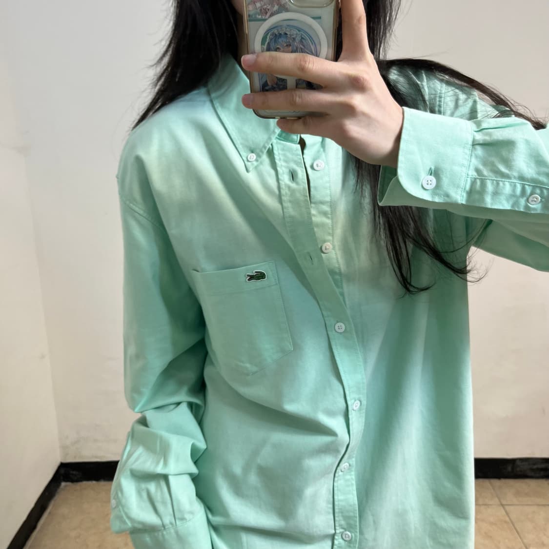 Lacoste mint check shirt 상품이미지3