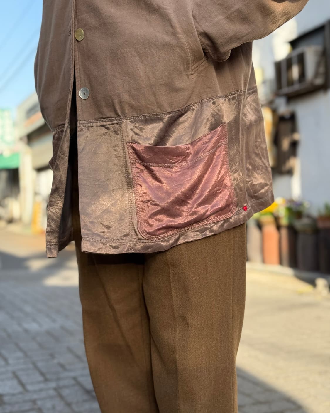 00‘s 히든 하트 실크 패널 초어 자켓 M 상품이미지10