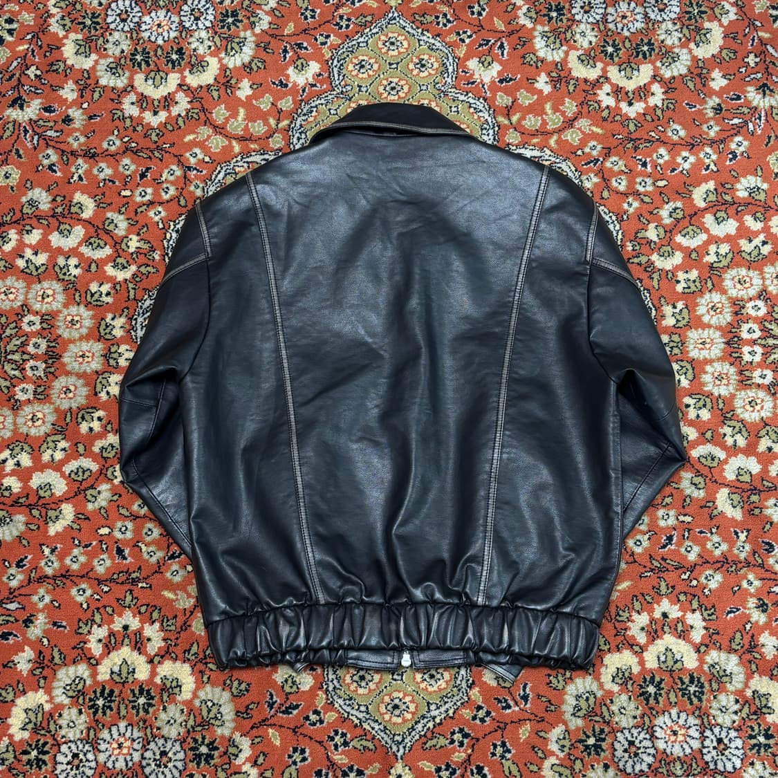 [L] 도프제이슨 워싱 레더 스트럭처드 보머 가죽자켓 상품이미지3