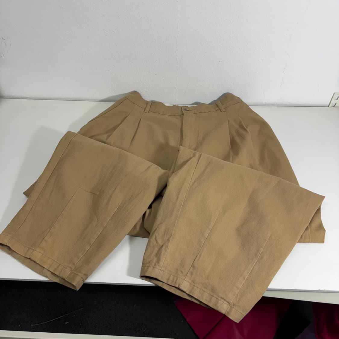 XL 토피 베이지 베이지 투턱 벌룬팬츠 상품이미지3