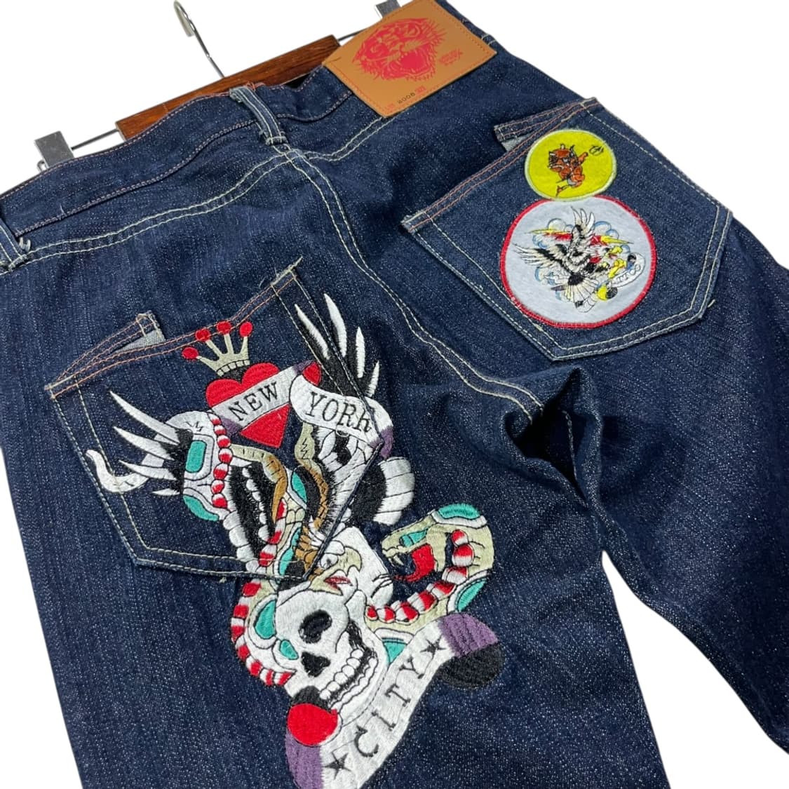 [ED HARDY] 에드하디 스컬 자수 데님팬츠 상품이미지3