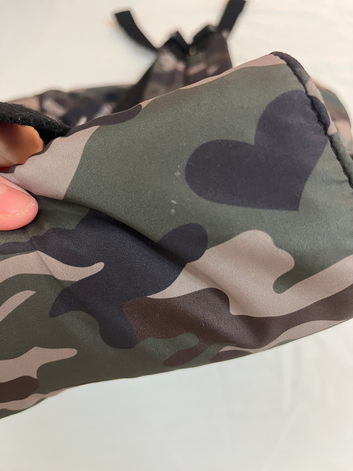 밀리터리 패턴 플라워 포인트 패딩 백팩🎒 상품이미지6