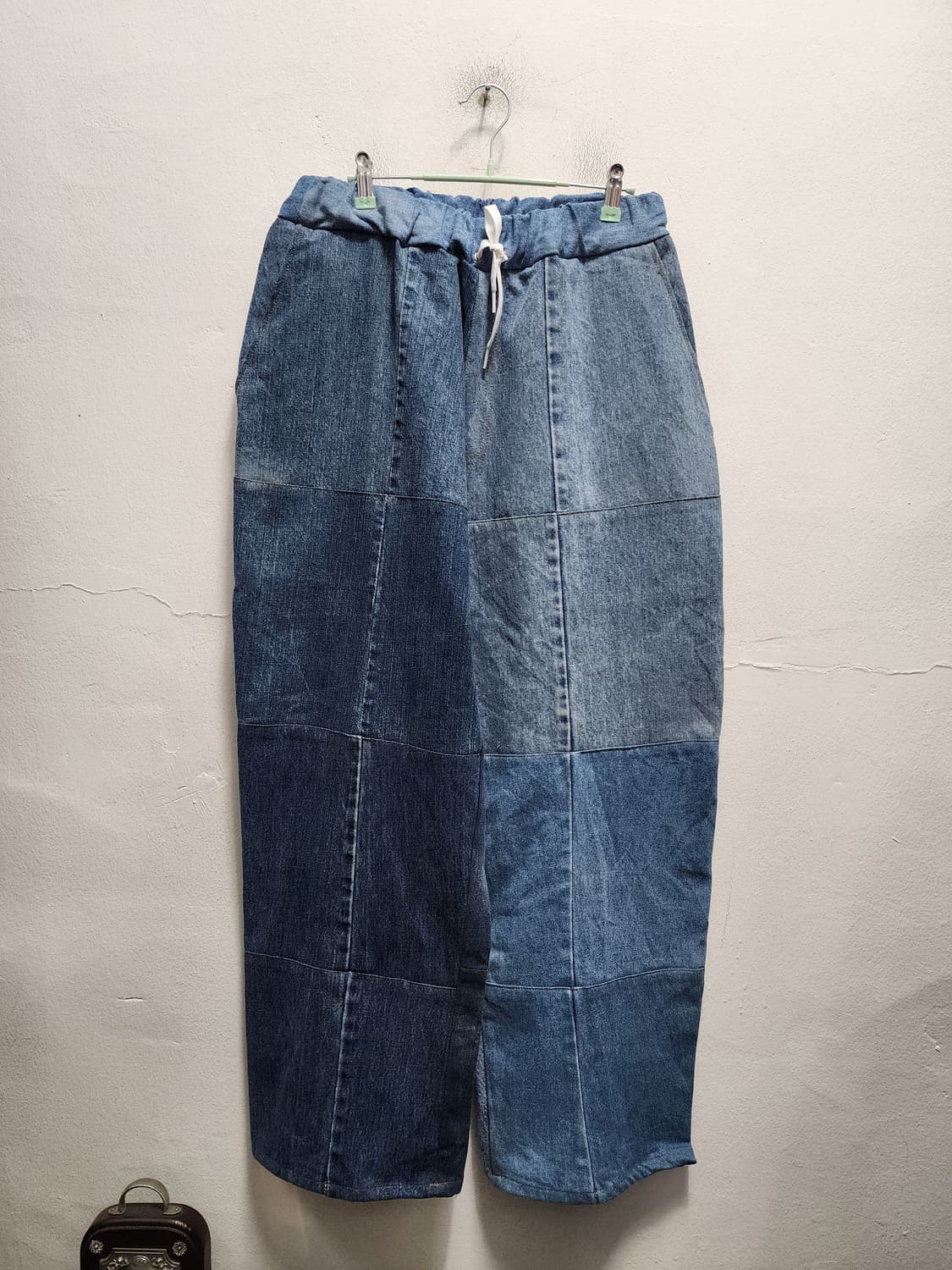 패치워크 데님 와이드 벌룬팬츠 상품이미지1