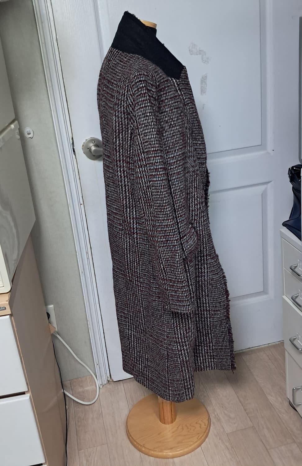 Marja Kurki 마리아꾸르끼 체크 모 롱코트 55 상품이미지4