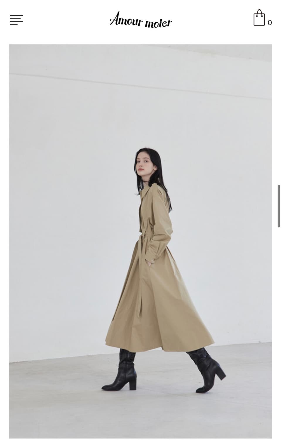 아무르무아르 트렌치 원피스 베이지 상품이미지3