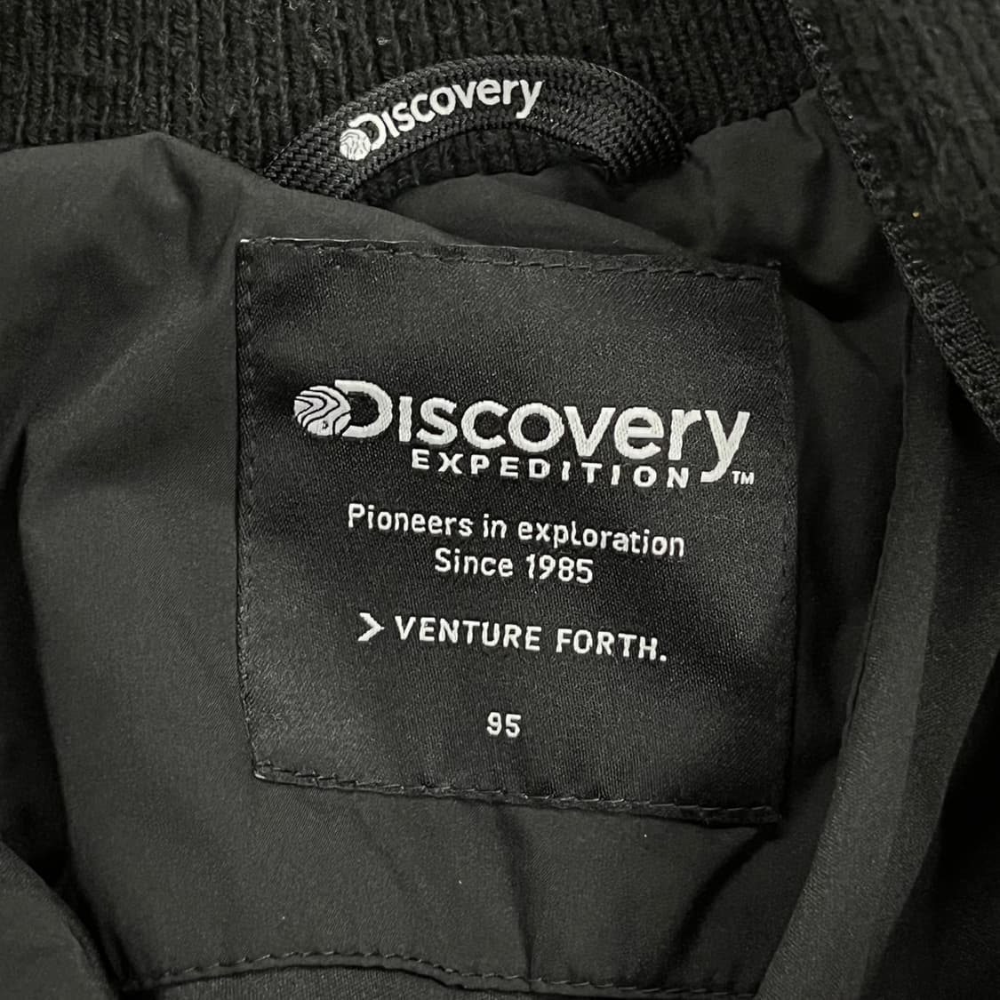 [정품/95] 디스커버리 블랙 패딩 니트집업 b17 상품이미지5