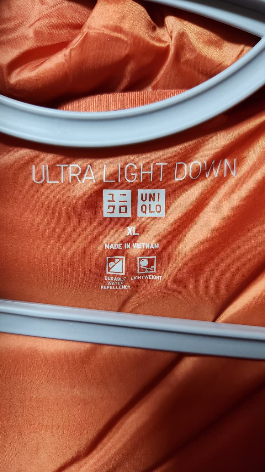 유니클로 오렌지 패딩 XL 상품이미지3