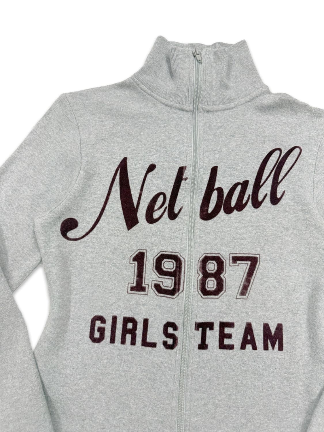 빈티지 ZARA 그레이 슬림핏 크롭 집업 긴팔 상품이미지2