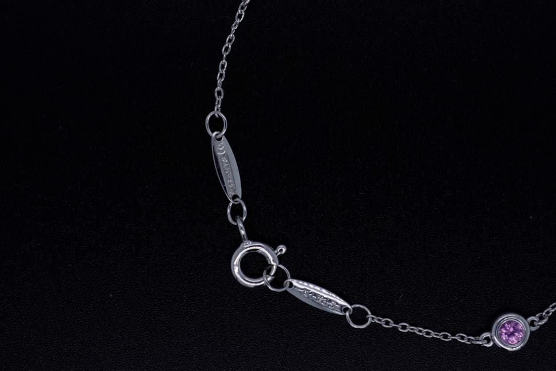 티파니앤코 팔찌 바이더야드 5포인트 핑크 사파이어 실버 팔찌 1.7g 상품이미지5