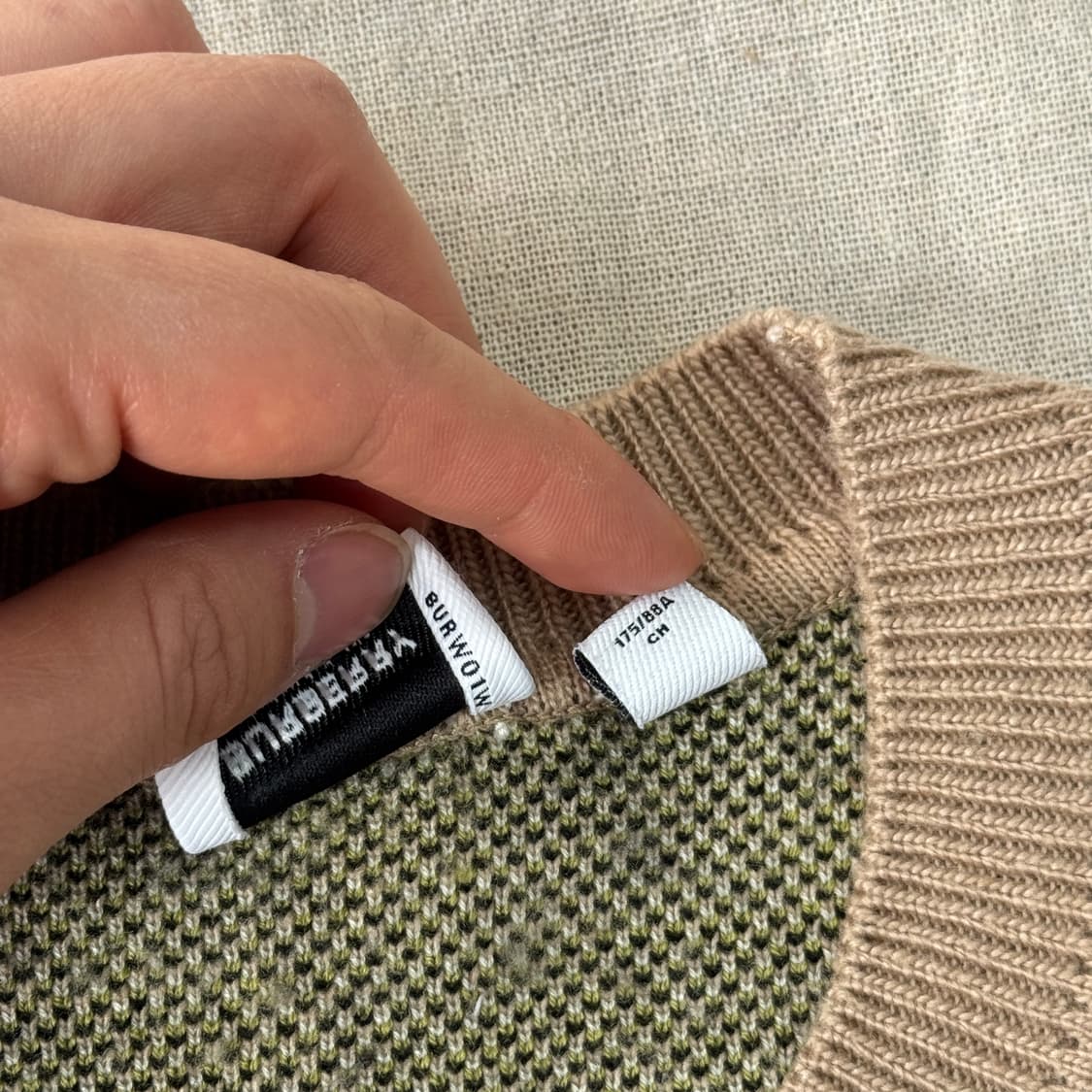  버버리 캐시미어 자카드 신형 체크니트 S(100~105) 상품이미지6