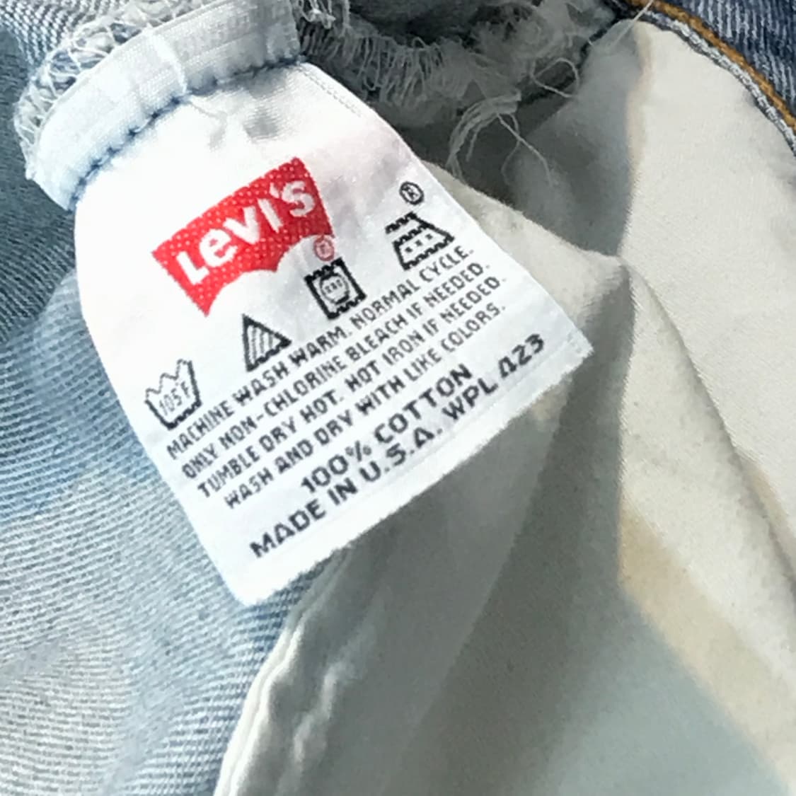 USA 리바이스 501 연청 데님 팬츠 허리 37  상품이미지6