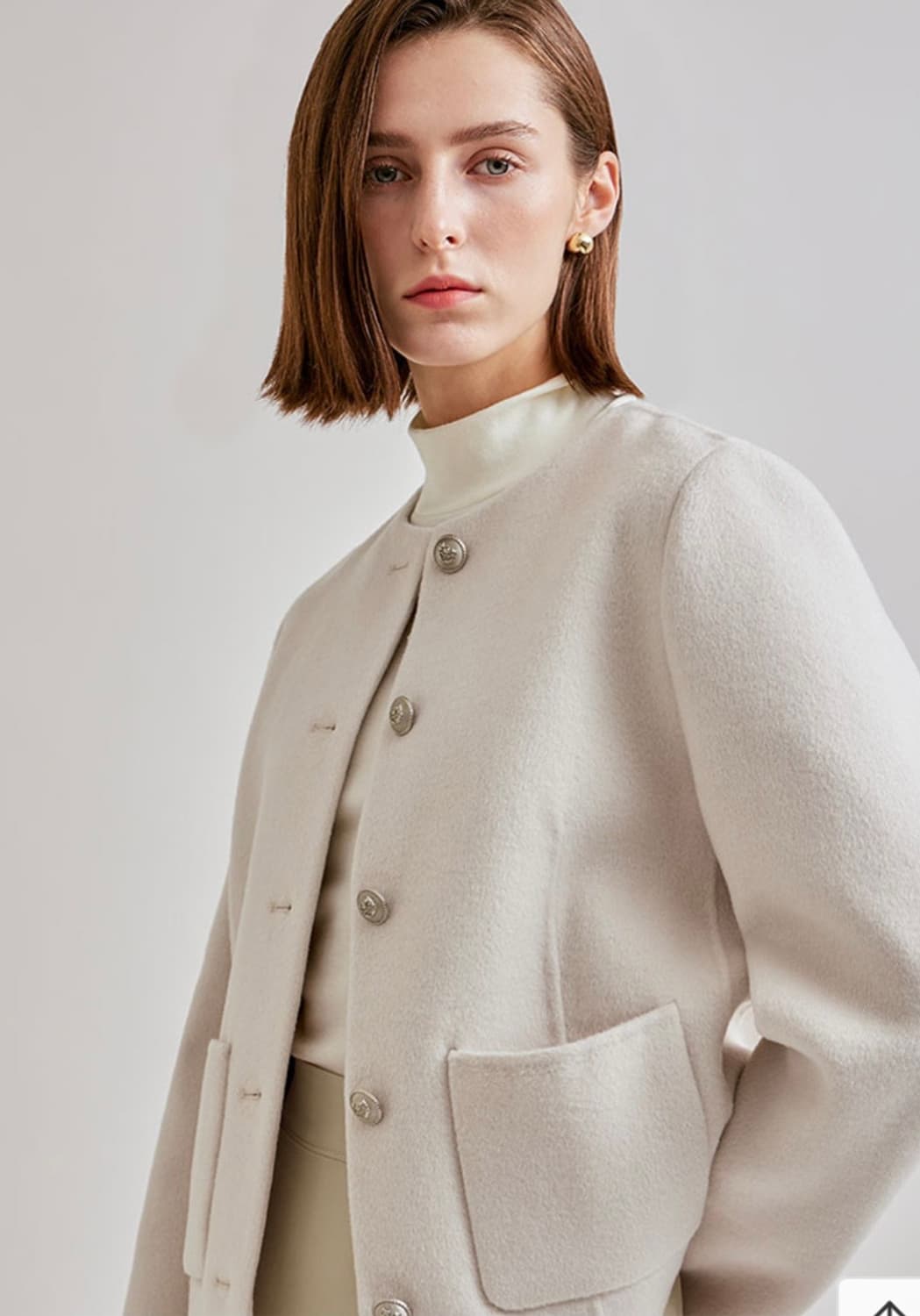 SHESMISS 쉬즈미스 아이보리 울 핸드메이드자켓 (55) 상품이미지1