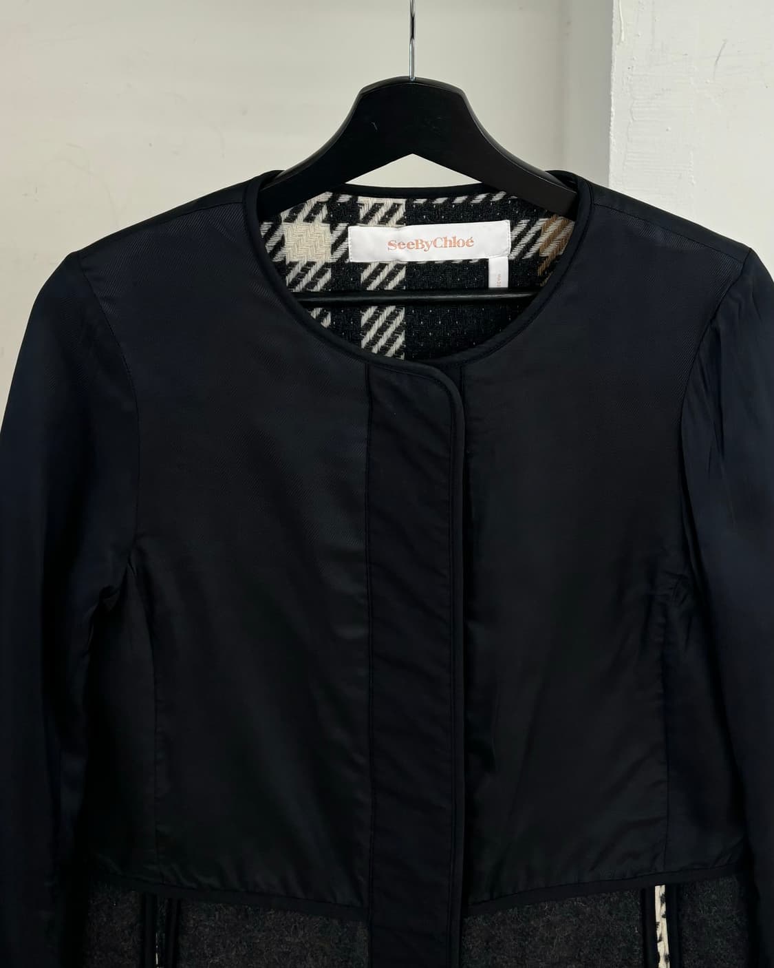 씨바이끌로에 배색 패딩 코트 상품이미지2