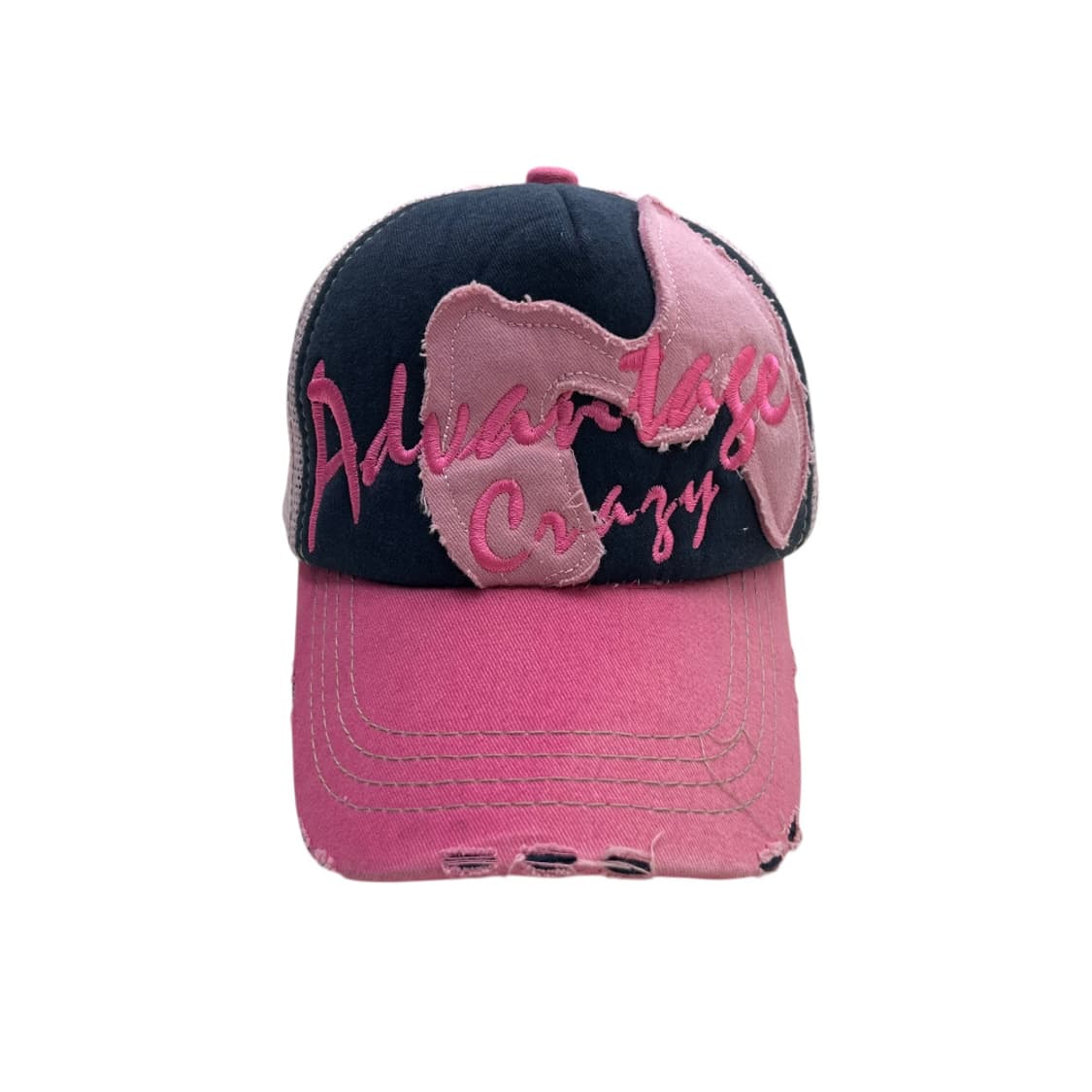 2000s 빈티지 데미지 핑크 Y2K 볼캡 상품이미지4