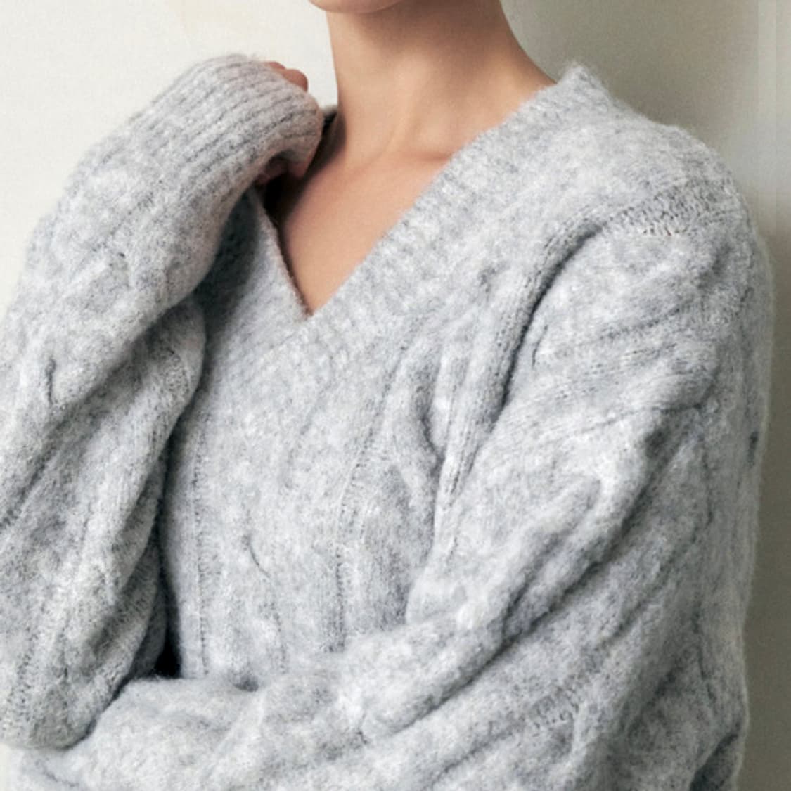 아티드(ARTID) 알파카 케이블니트 프리사이즈 상품이미지3