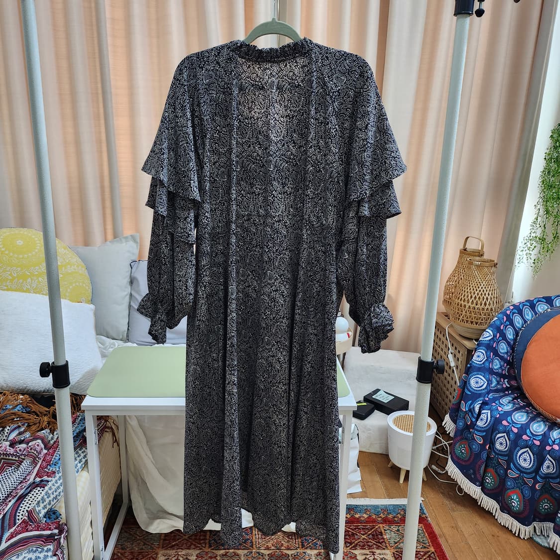 프릴 쉬폰 롱 원피스 프리사이즈 상품이미지8