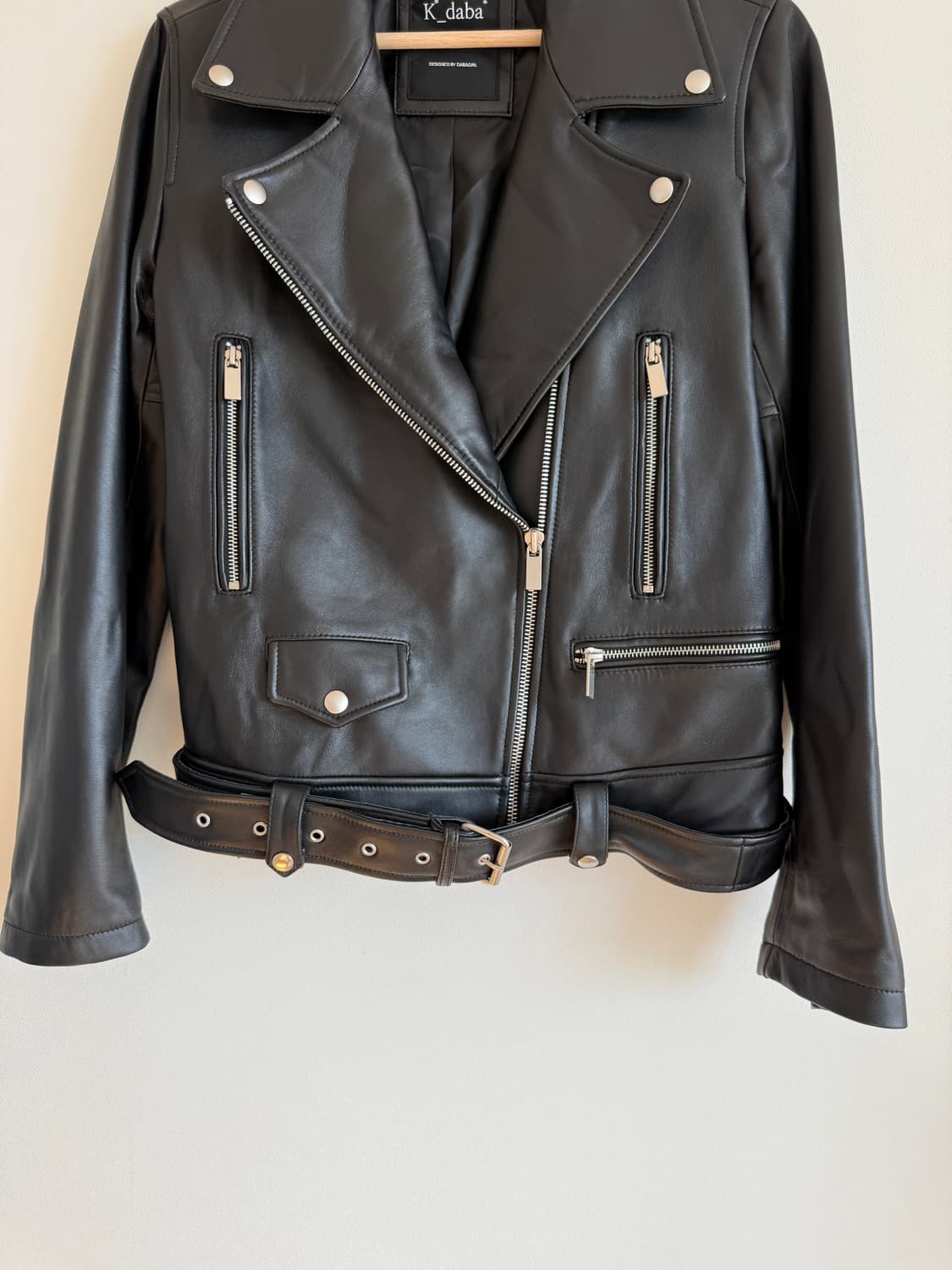 다바걸(D&B By DABAGIRL) 램스킨 레더 자켓 상품이미지3