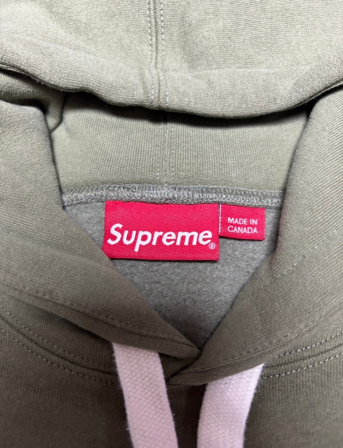 슈프림 스몰박스 드로우코드후드 스웨트셔츠 라이트 올리브 L 상품이미지3