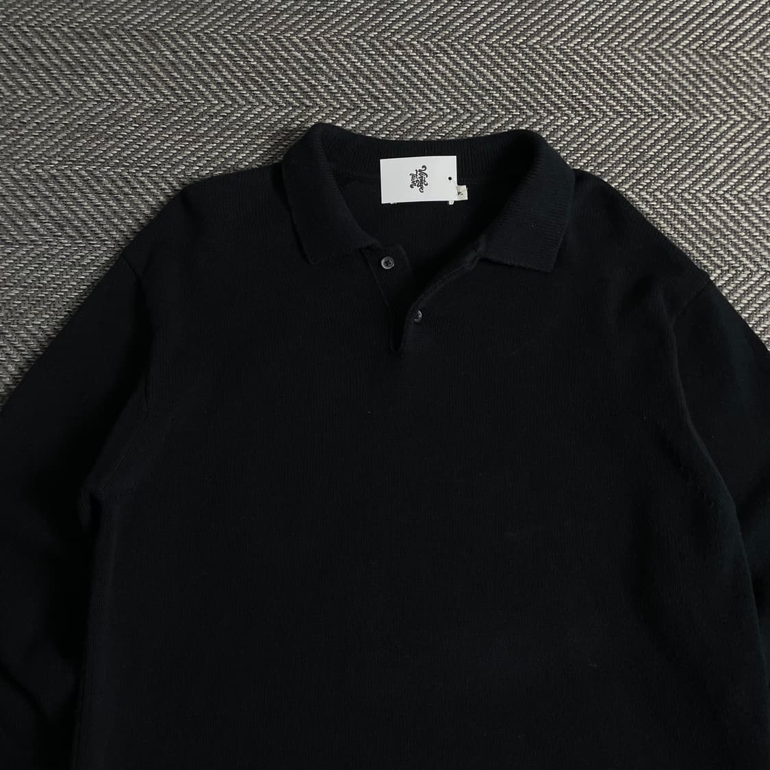 빈티지 블랙 미니멀 카라넥 스웨터o 3671 상품이미지4