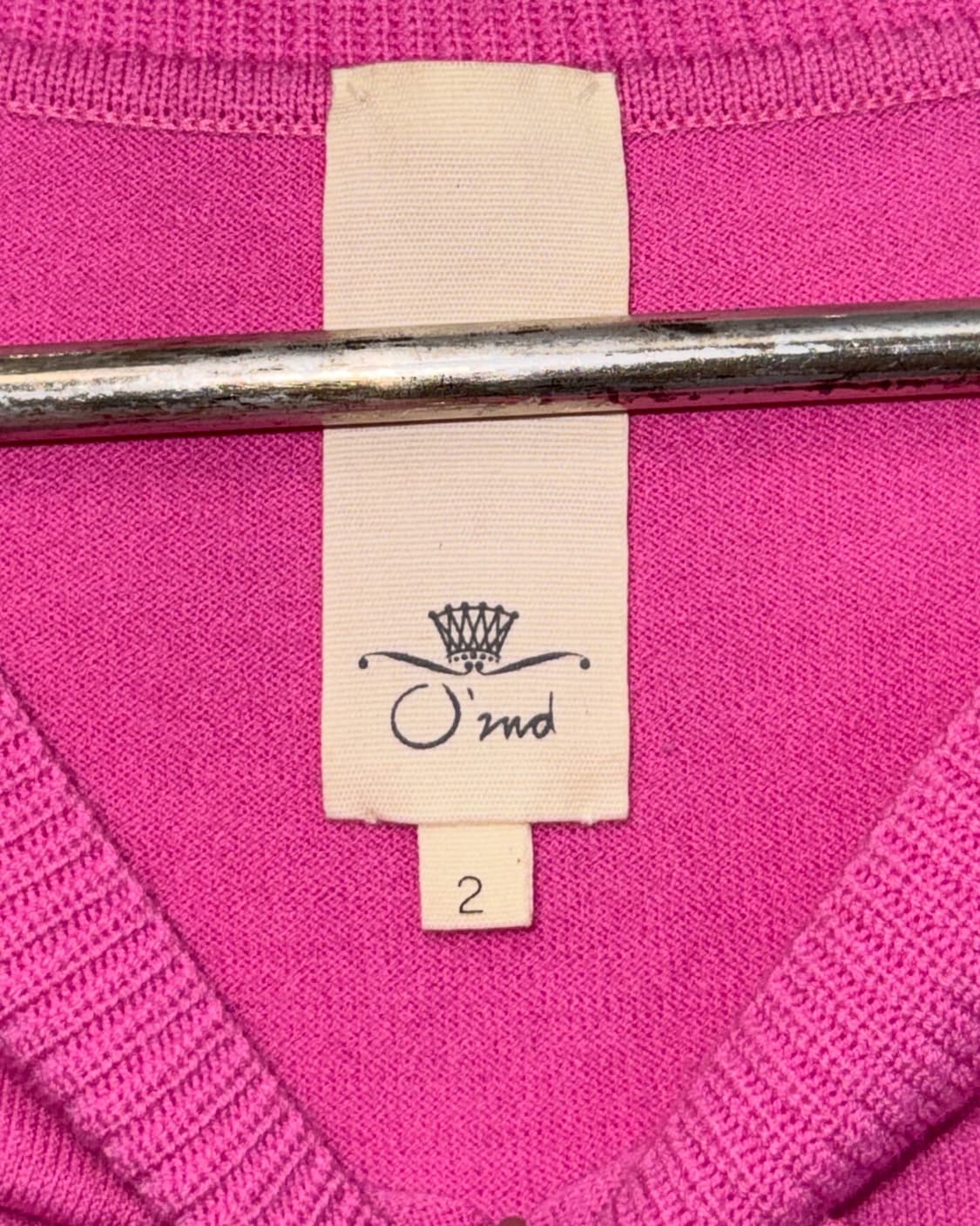 O’2ND vivid pink ribbon trimmed knit 상품이미지8