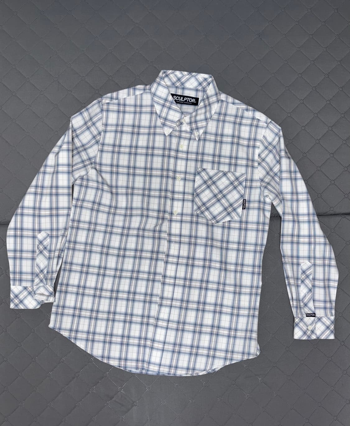 SCULPTOR Plaid Beach Shirt Blue M 상품이미지3