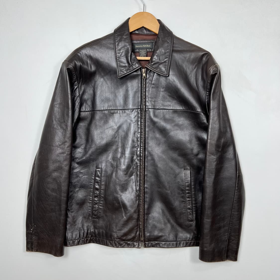 1990s BR 바나나리퍼블릭 브라운 양가죽 자켓 상품이미지1