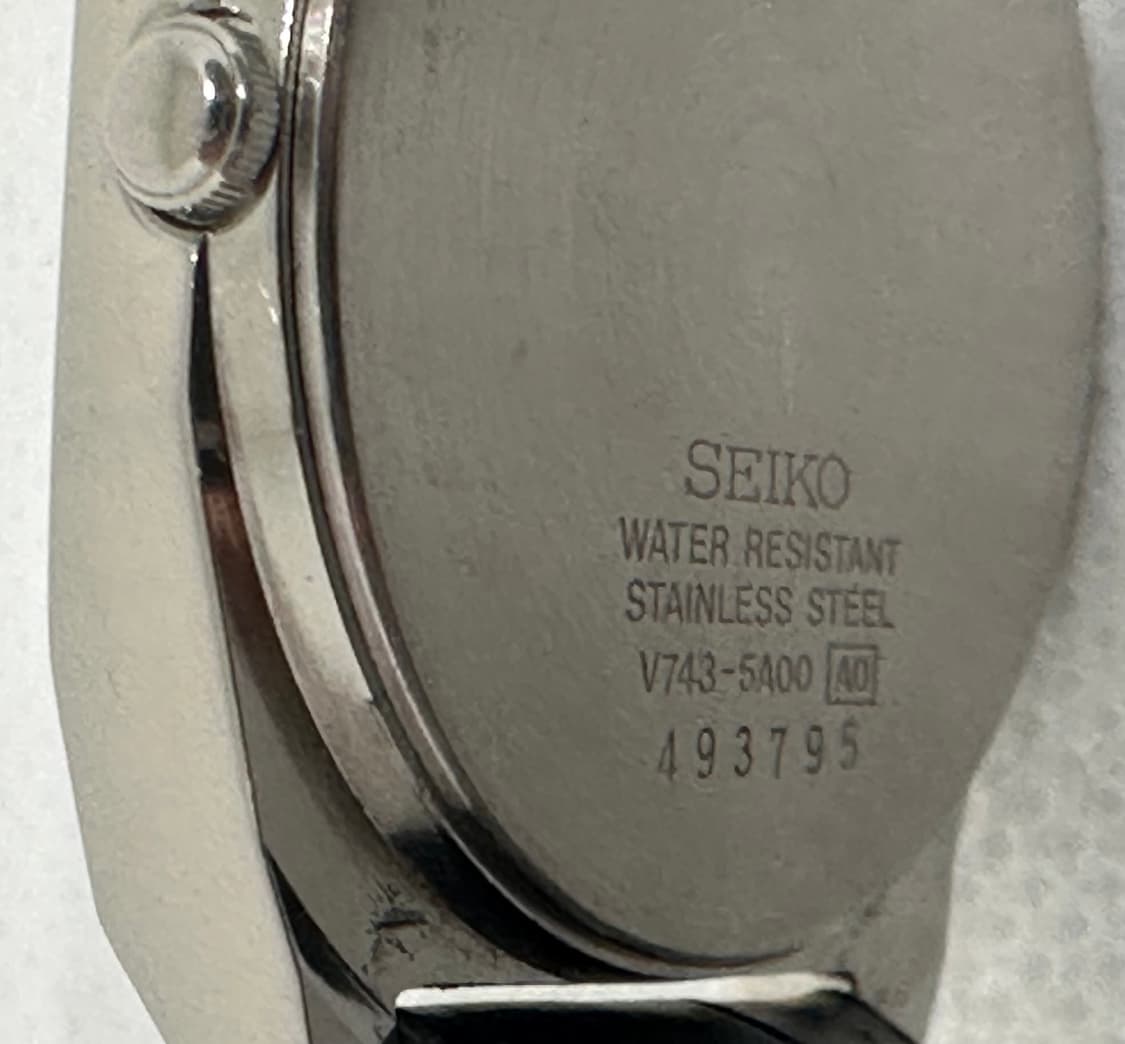 세이코(SEIKO) 쿼츠 빈티지 드레스 워치 (V743-5A00) 상품이미지3