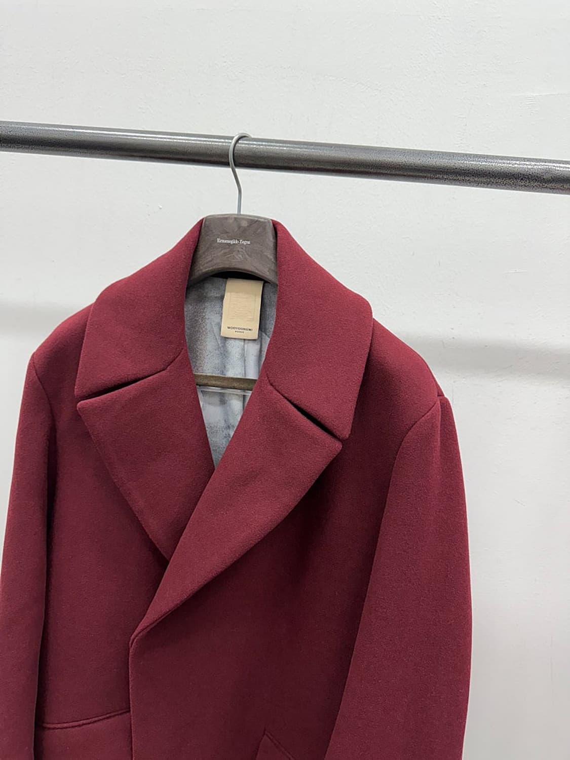 100)  우영미 15fw 컬렉션 버건디 코트  상품이미지4