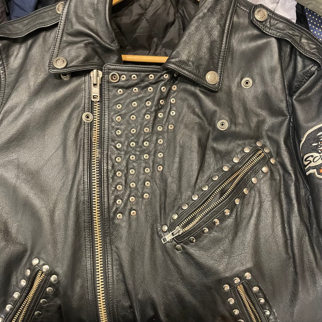 할리데이비슨 스터드 레더바이커 자켓 상품이미지8