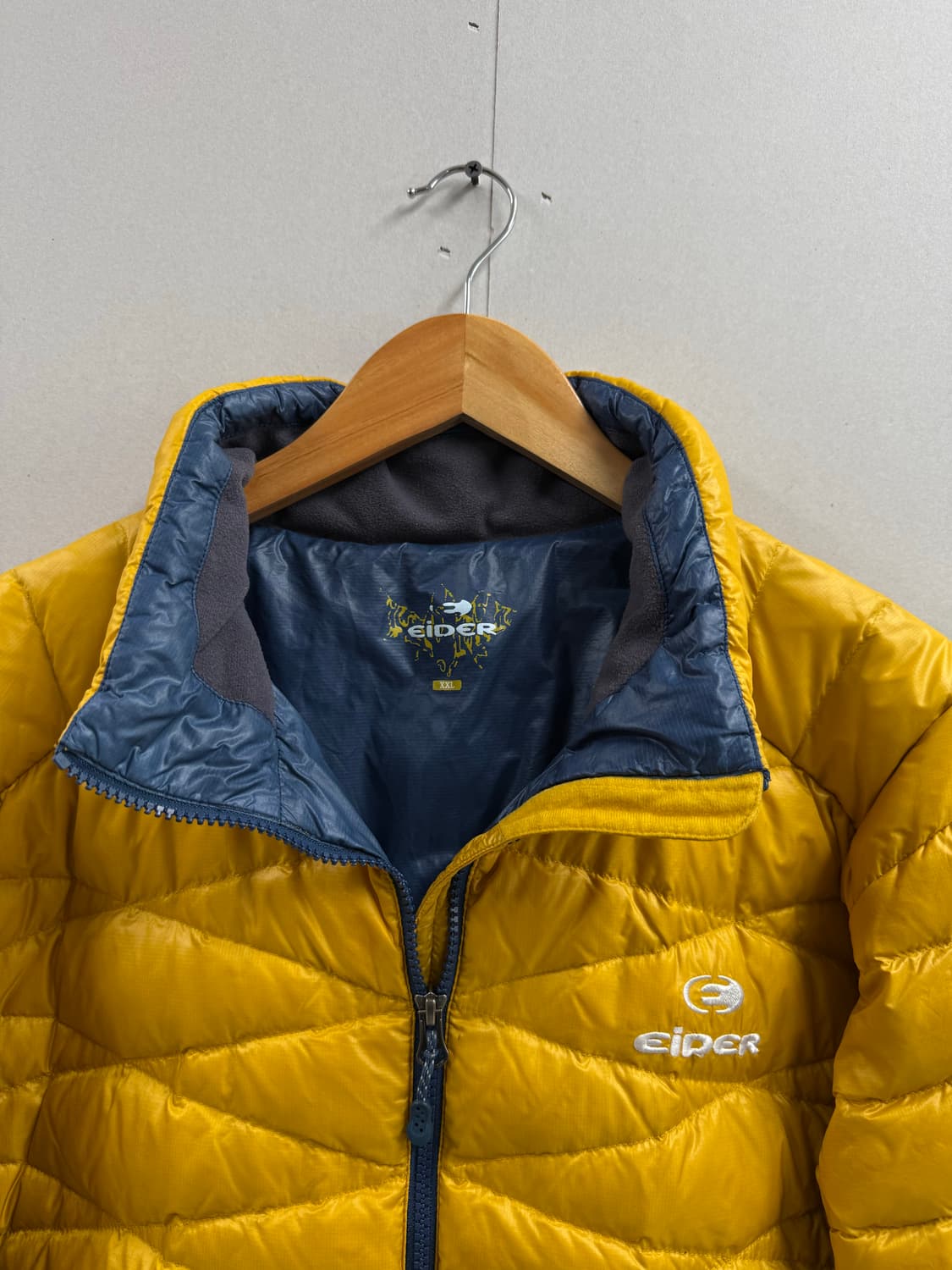 남성 XXL 110 / 아이더 구스다운 경량패딩 옐로우 상품이미지4