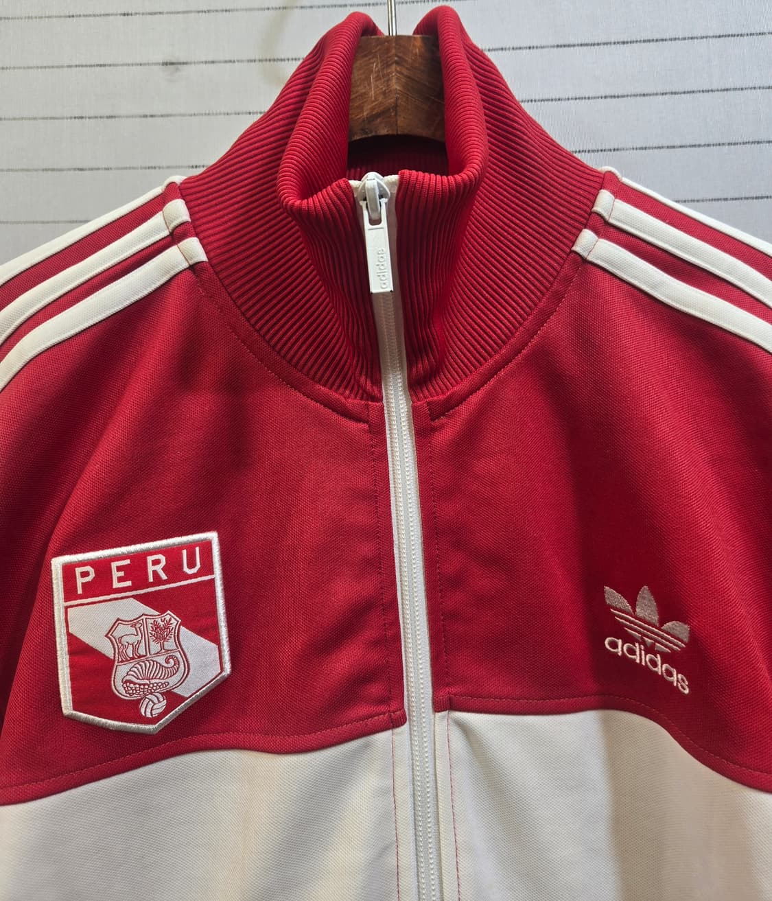 아디다스 페루 축구 져지 트랙탑 레드 상품이미지2