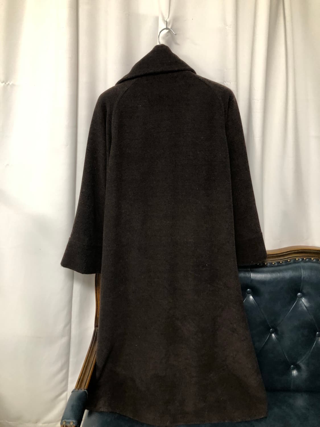 히로코비스 울100  딥브라운 롱코트 상품이미지5