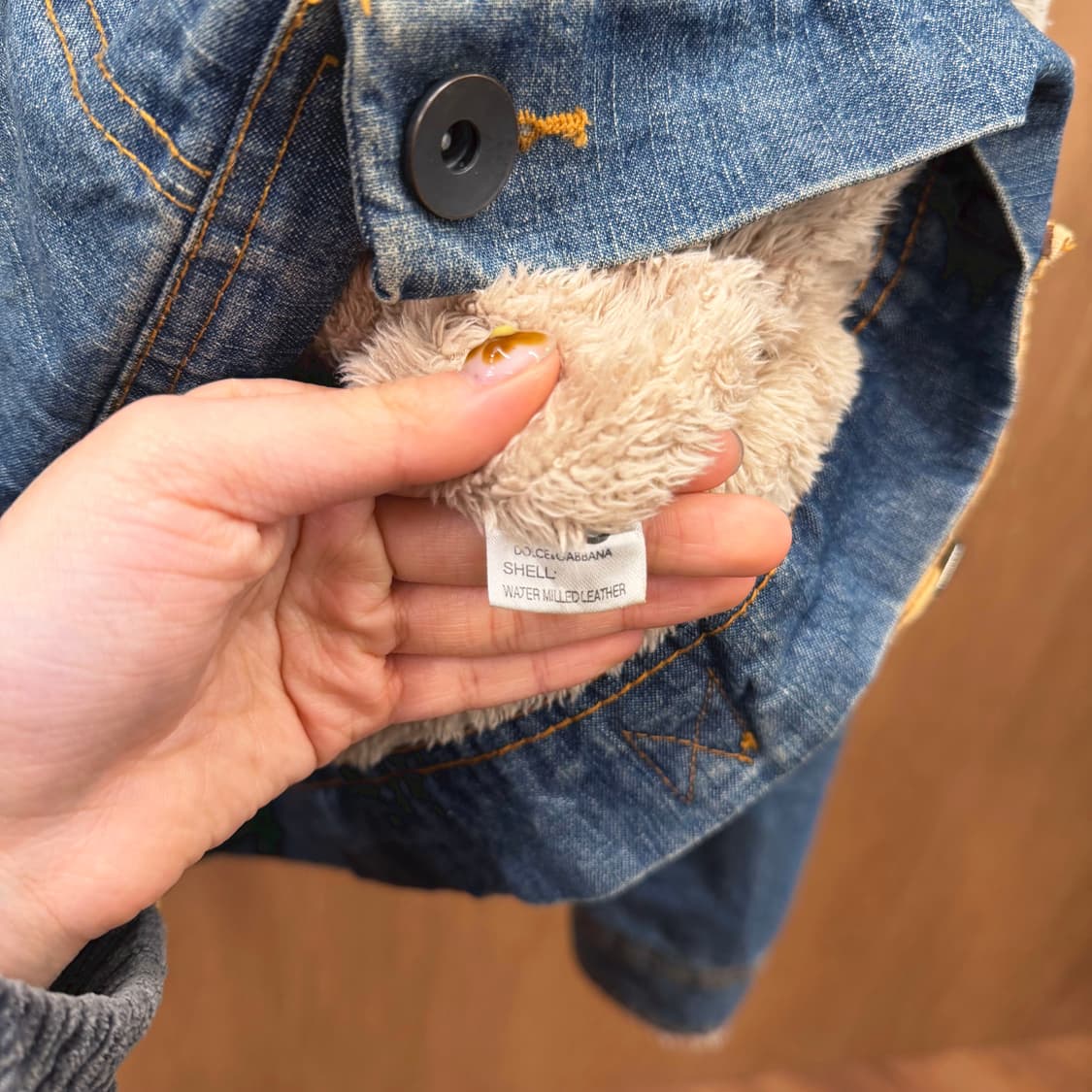 돌체앤가바나 데님 자켓 디스트로이드 포켓 버클 디테일 블루 상품이미지10