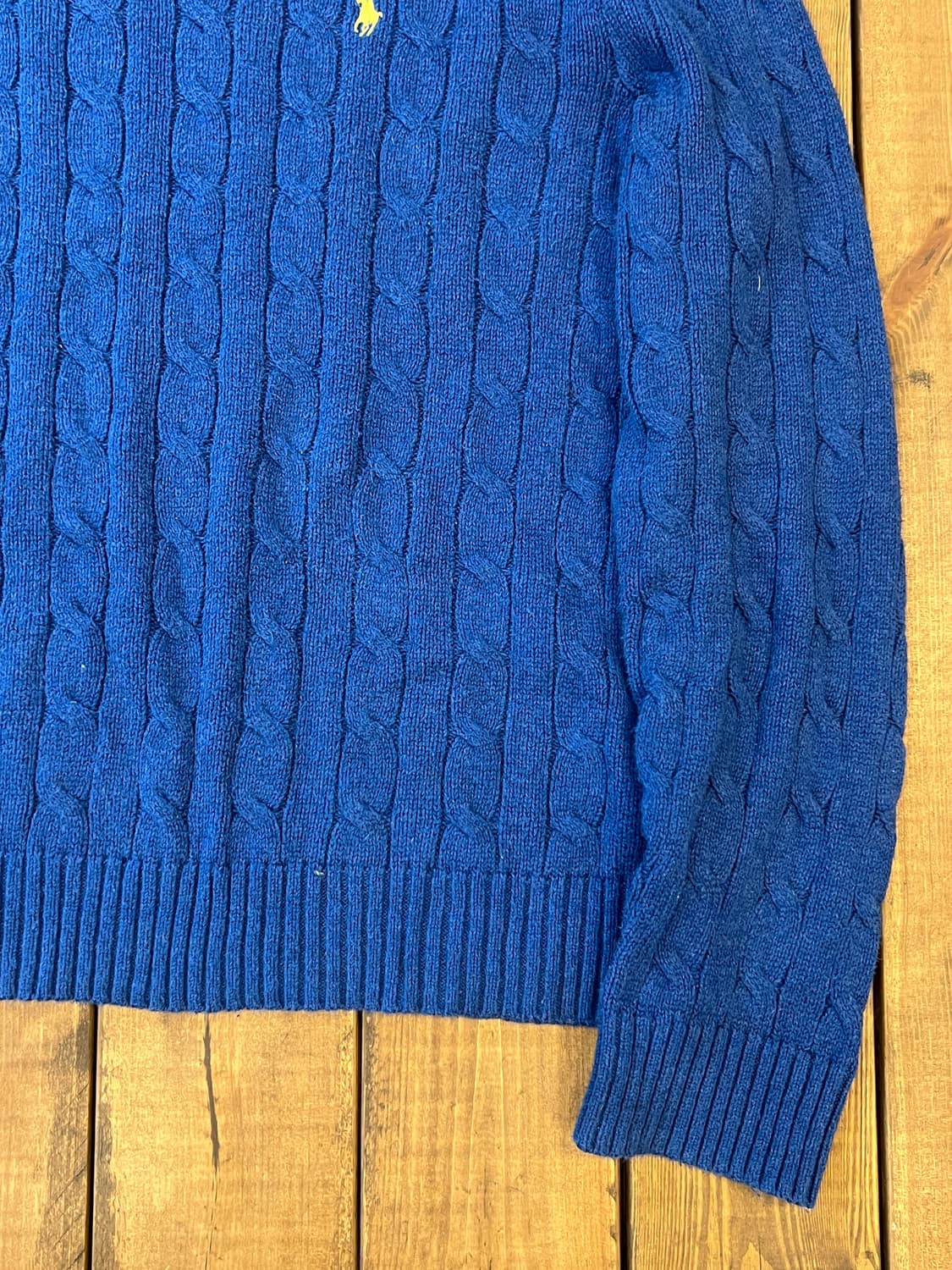 폴로 블루 꽈배기 니트 상품이미지9