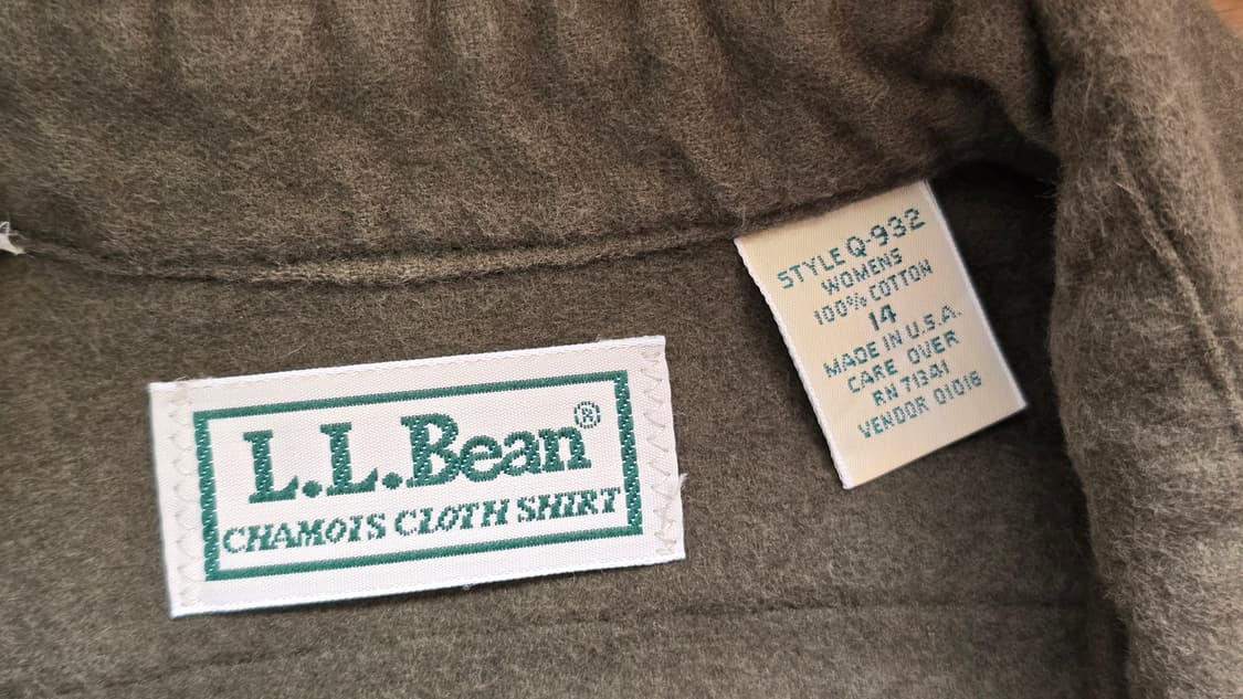L.L.Bean 엘엘빈 샤모아 카키 컬러  Made In USA  상품이미지3