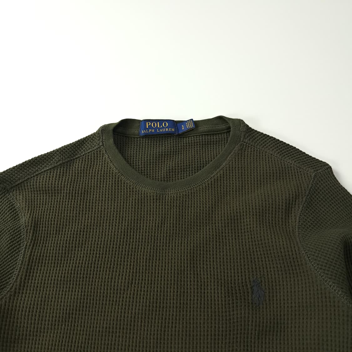 CK242 S 폴로 와플 올리브그린 티셔츠 상품이미지2