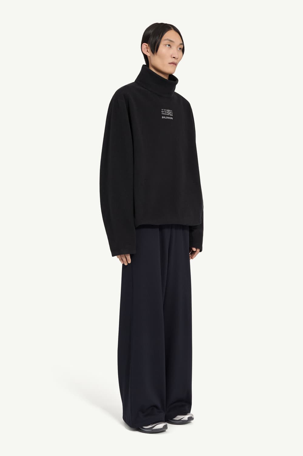 [M,L,XL]살로몬 x mm6 메종마르지엘라 25fw 플리스 탑/블랙 상품이미지3