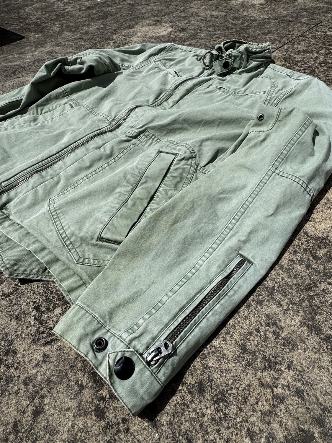 [L] G-Star Raw 바이커 자켓(지스타로우/그린티) 상품이미지3